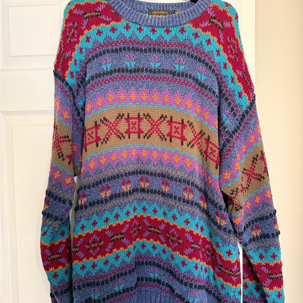 Eddie Bauer Multicolor Patterned Sweater LT
